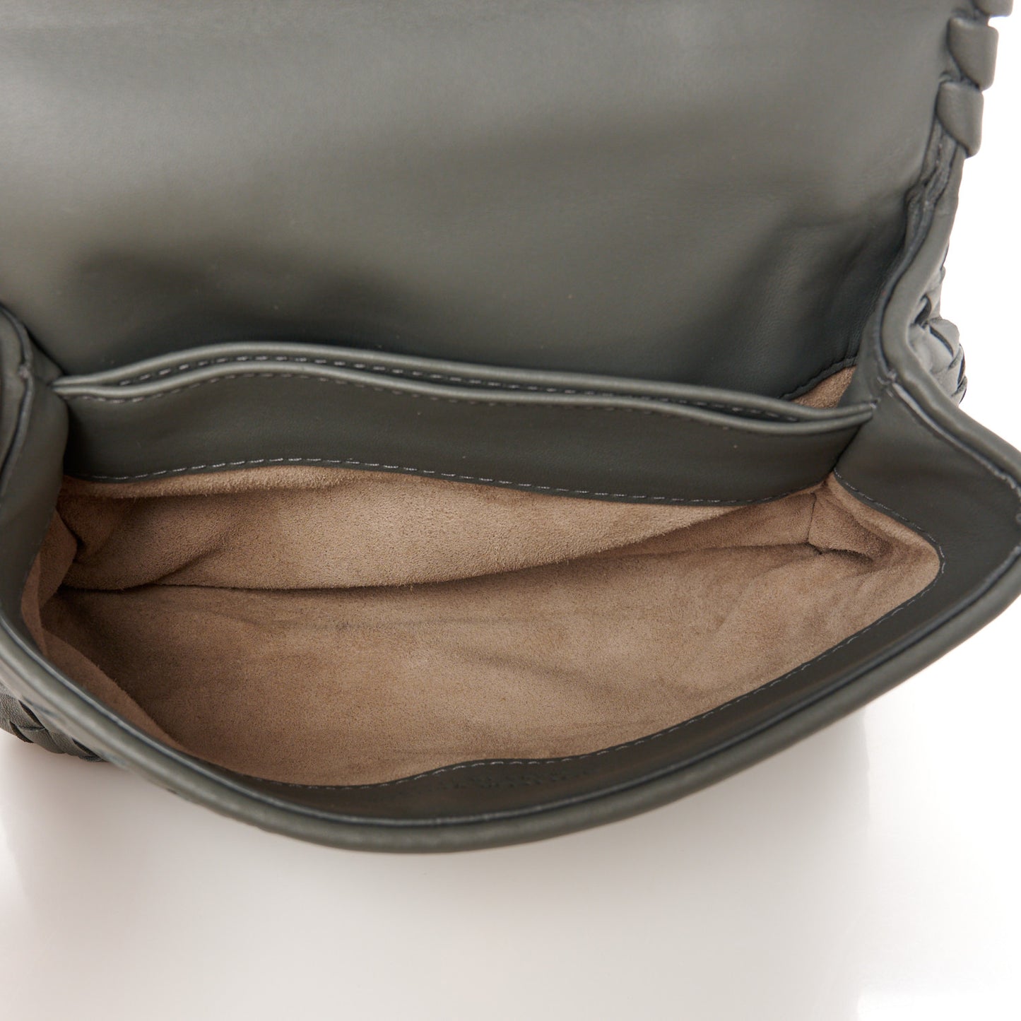 Nappa Intrecciato Baby Olimpia Shoulder Bag Steel
