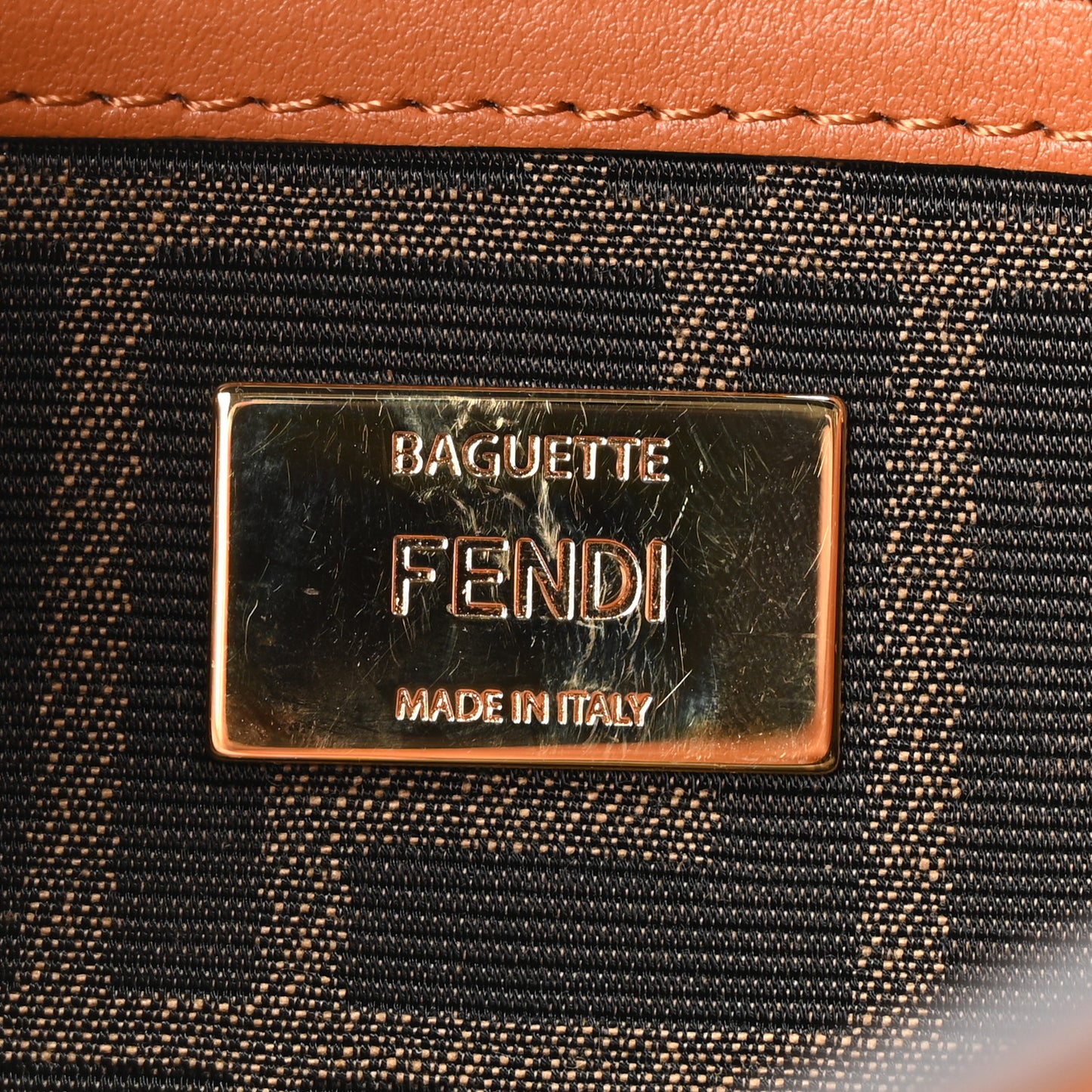 Shiny Nappa Multipocket Baguette Brandy