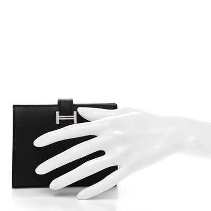 Hermes Epsom Bearn Compact Wallet Black 2 of 9
