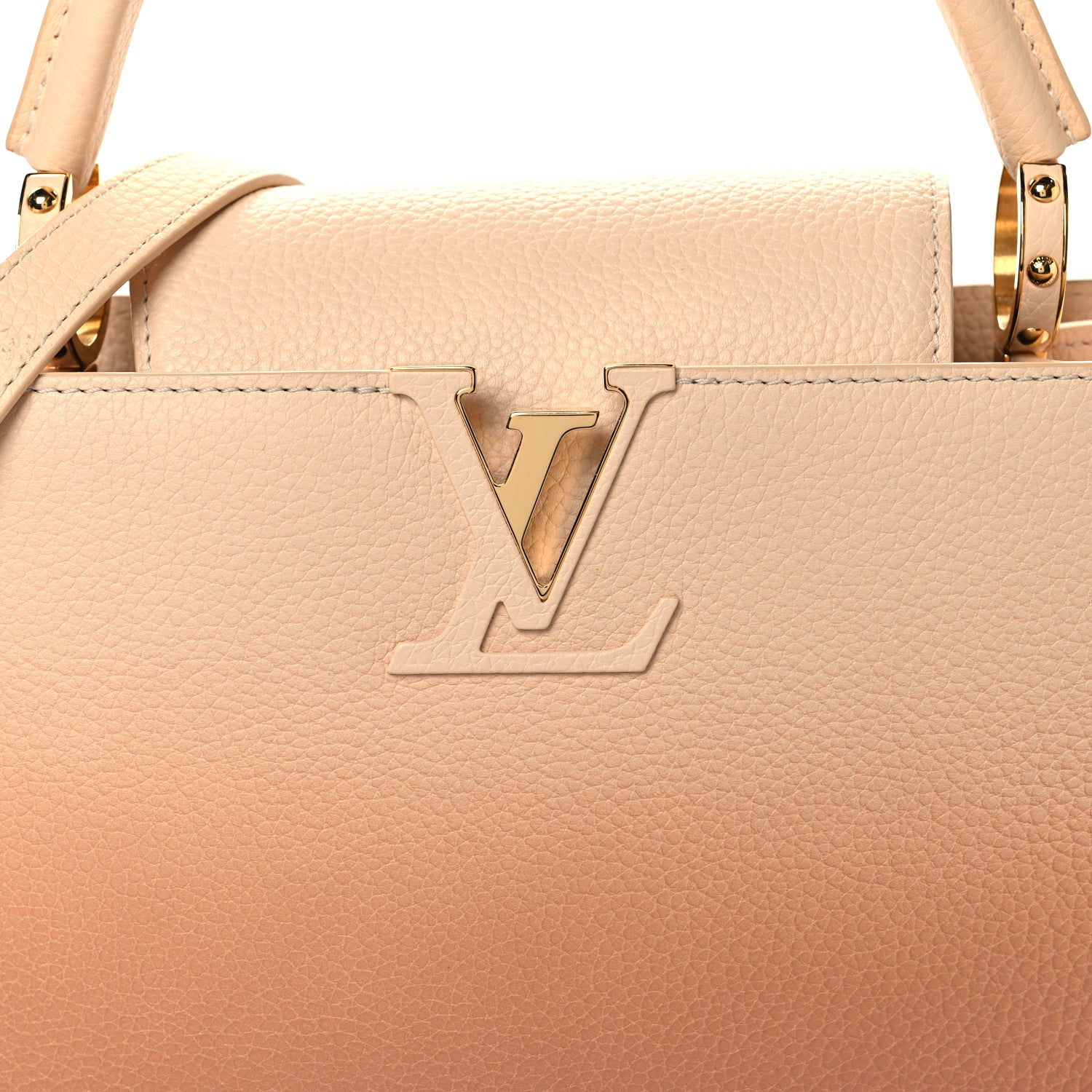 Louis Vuitton Taurillon Gradient Capucines PM Cloudy Creme 7 of 10