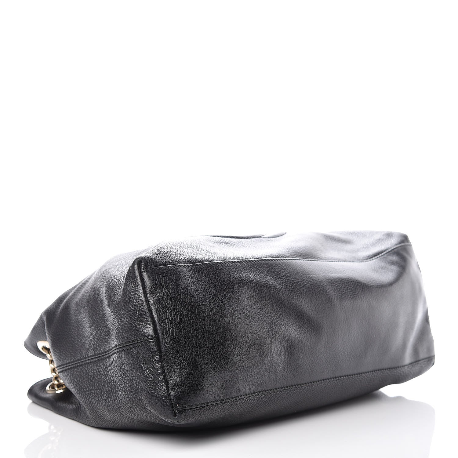 Gucci Pebbled Calfskin Medium Soho Chain Shoulder Bag Black 4 of 16