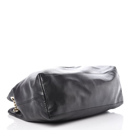 Gucci Pebbled Calfskin Medium Soho Chain Shoulder Bag Black 4 of 16