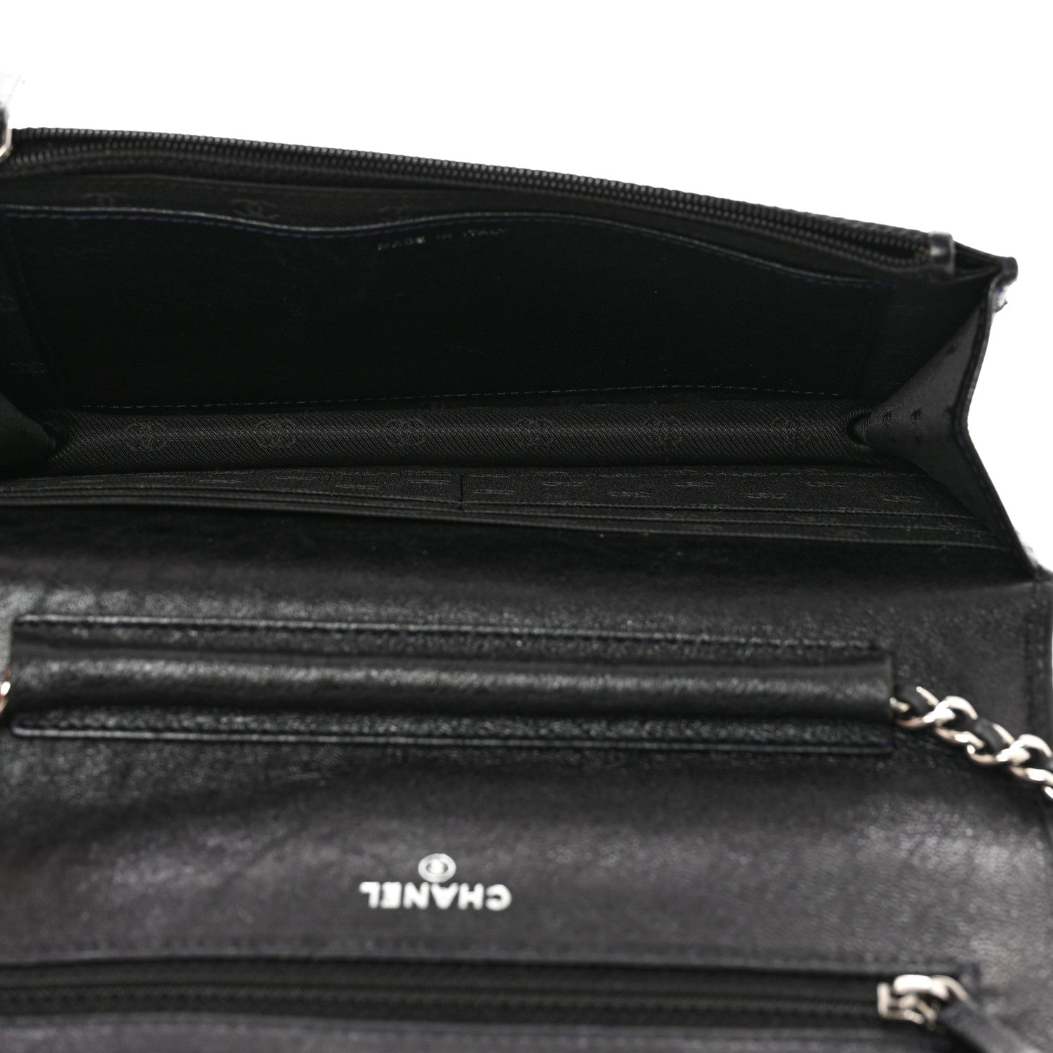 Chanel Goatskin Wallet On Chain WOC Black 5 of 10
