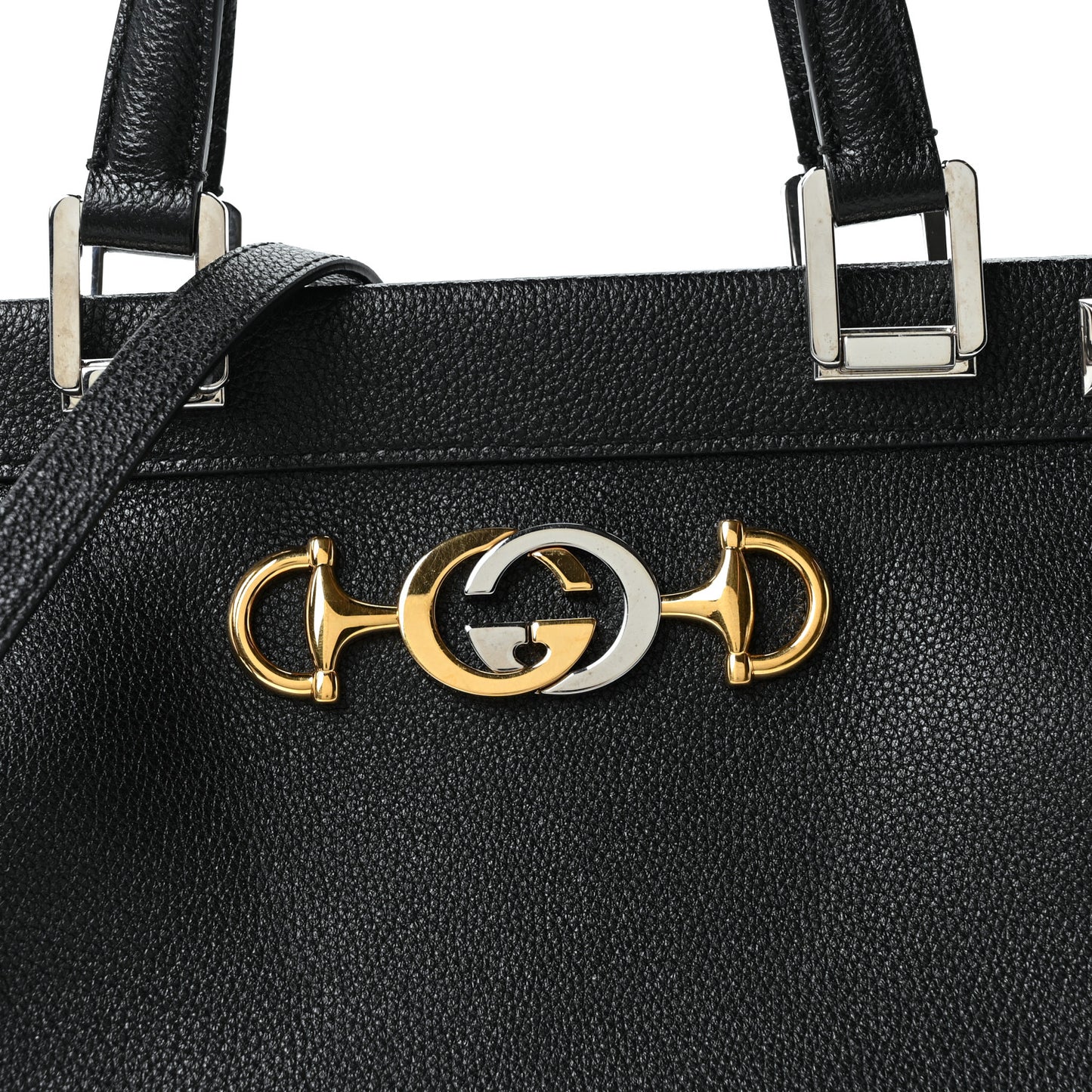 Smooth Calfskin Medium Zumi Top Handle Bag Black