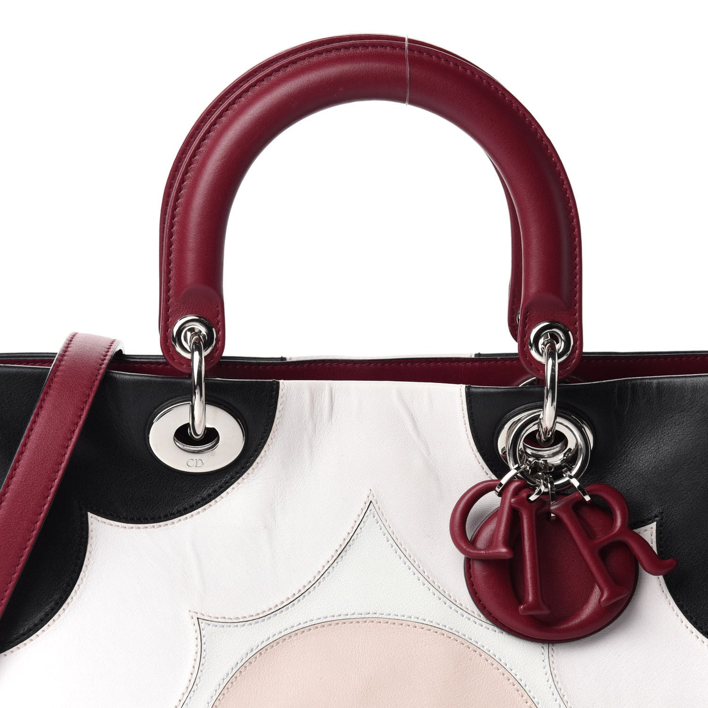 Smooth Calfskin Scalloped Medium Diorissimo Multicolor