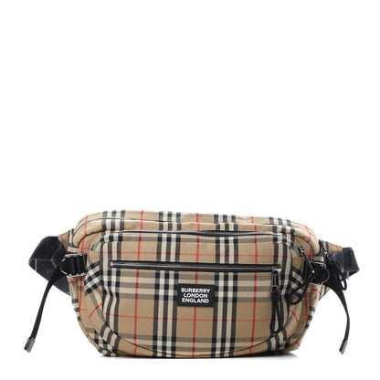 Burberry Cotton Vintage Check Large Cannon Bum Bag Archive Beige 1 of 12