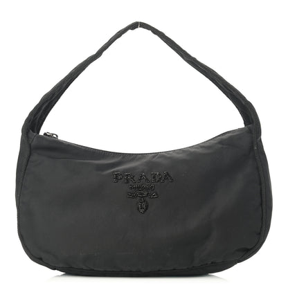 Prada Tessuto Nylon Beaded Bag Black 1 of 13