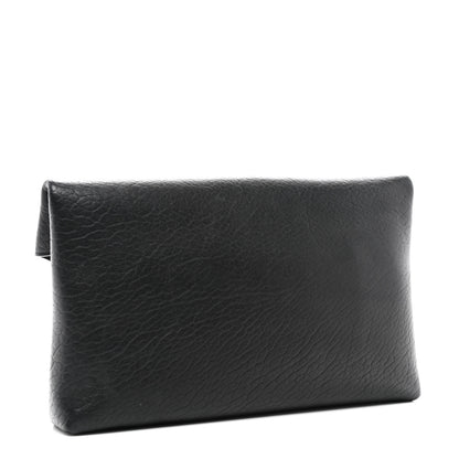 Saint Laurent Lambskin Large Cassandre Envelope Pouch Black 3 of 7