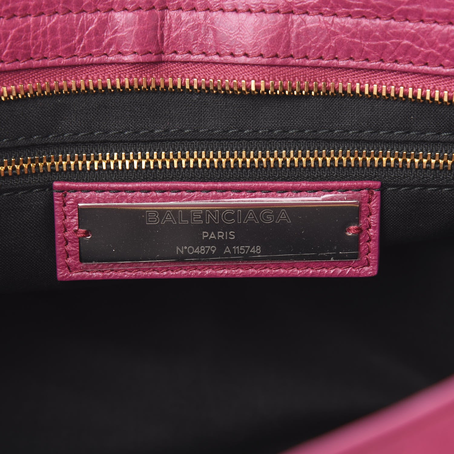 Balenciaga Agneau Classic Gold Hardware City Rose Dahlia 5 of 8