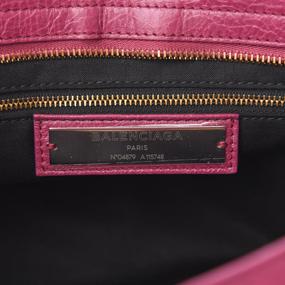 Balenciaga Agneau Classic Gold Hardware City Rose Dahlia 5 of 8