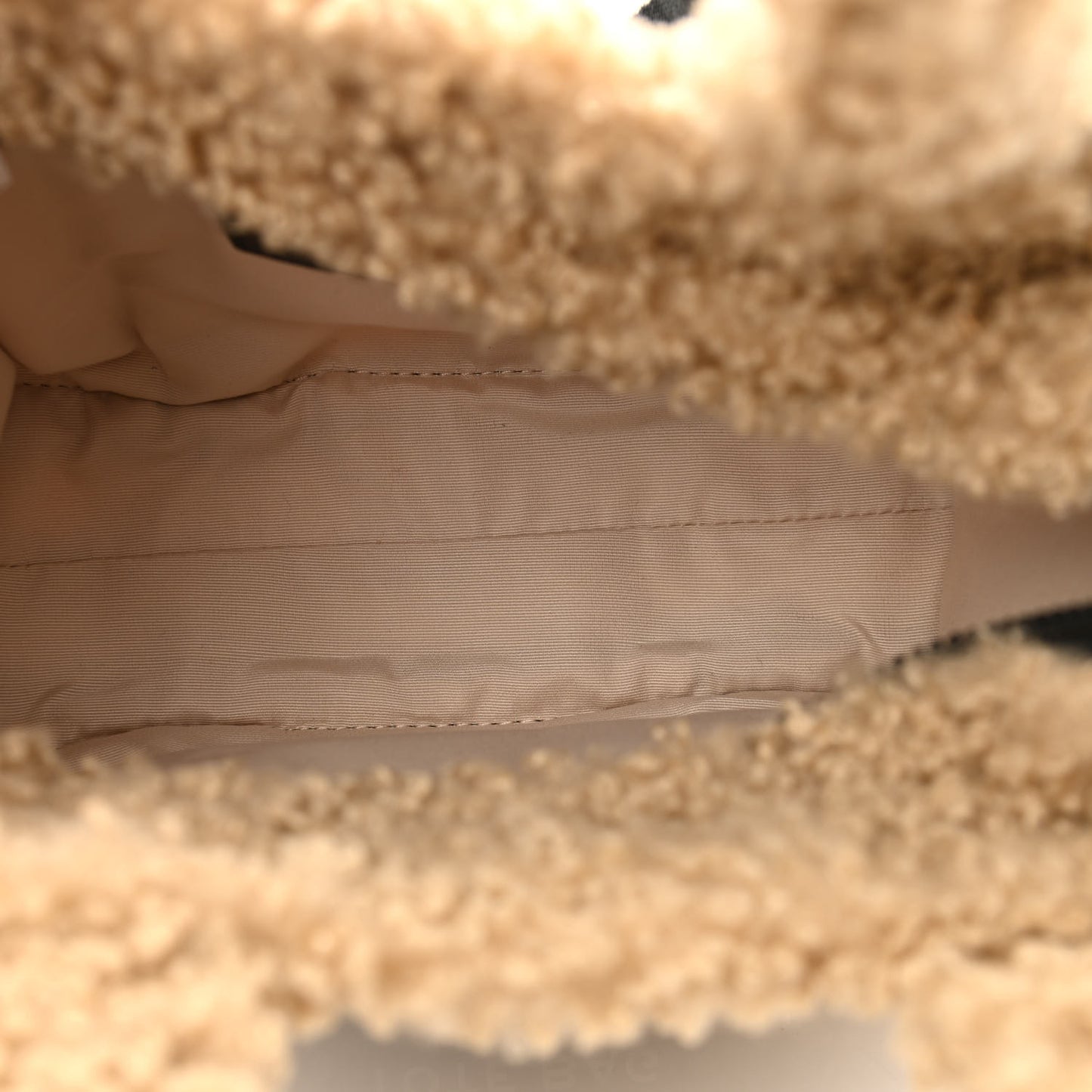 Polyester Cotton Mini The Teddy Traveler Tote Bag Beige