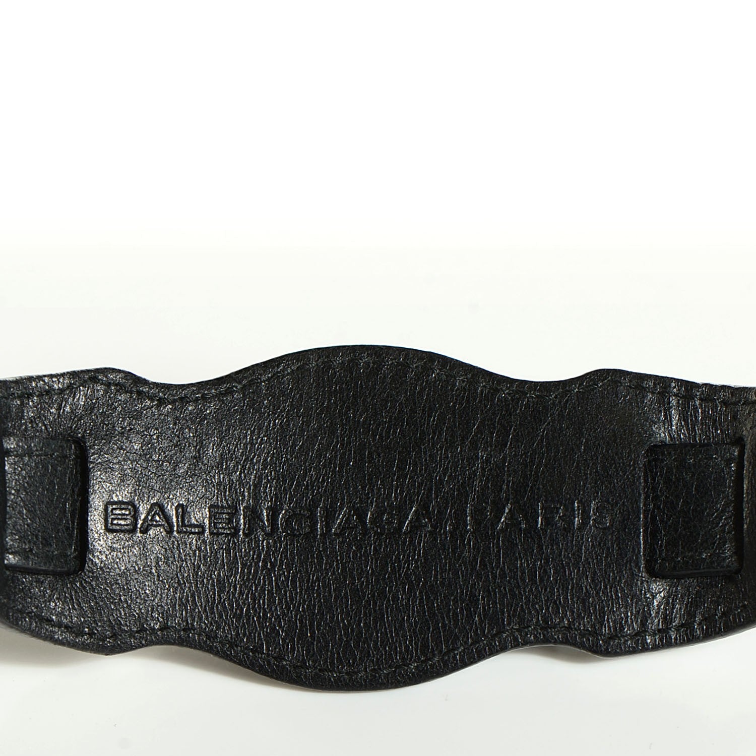 Balenciaga Agneau Arena Silver Hardware Bracelet Black 6 of 6