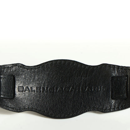 Balenciaga Agneau Arena Silver Hardware Bracelet Black 6 of 6