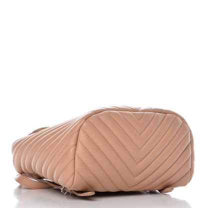 Chanel Calfskin Chevron Quilted Small Urban Spirit Backpack Beige 4 of 11