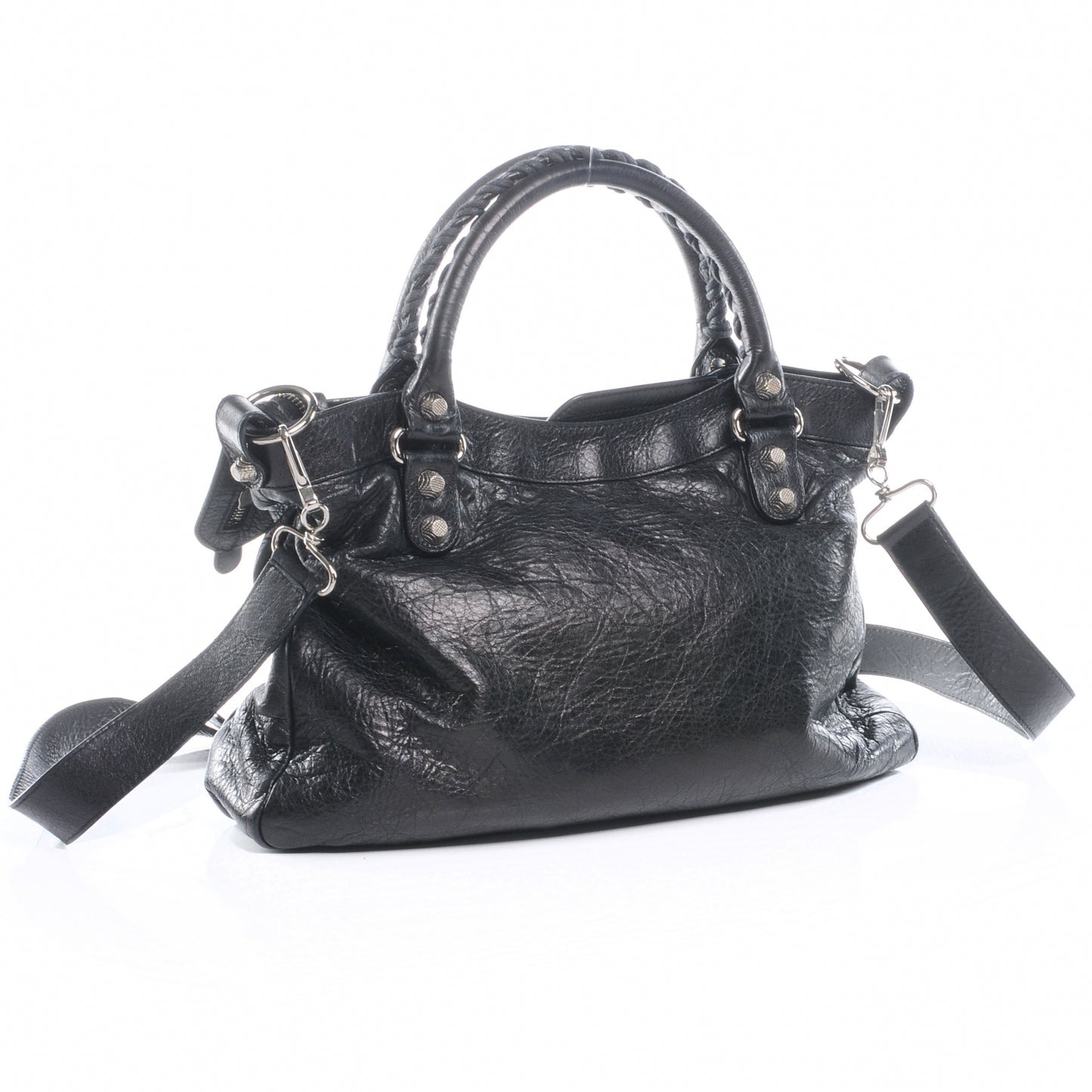 Agneau Giant 12 Silver Hardware Town Black