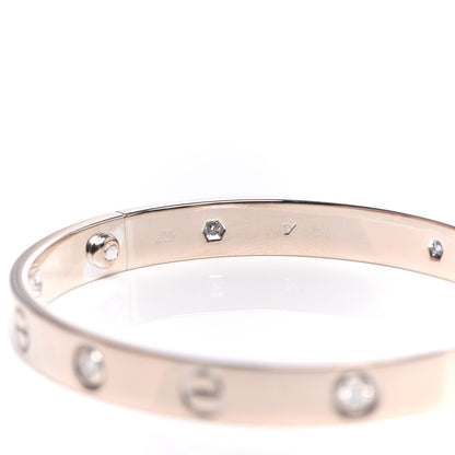 Cartier 18K White Gold 6 Diamond LOVE Bracelet 16 6 of 7