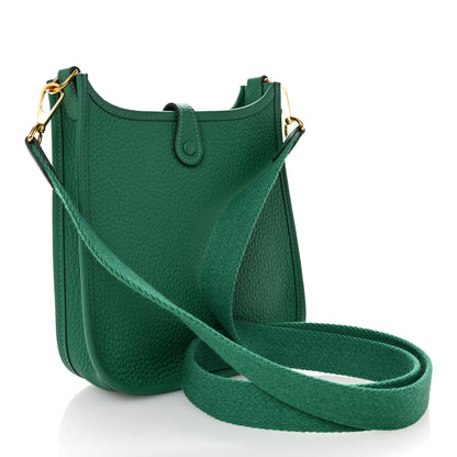 Hermes Taurillon Clemence Evelyne TPM Vert Vertigo 3 of 11