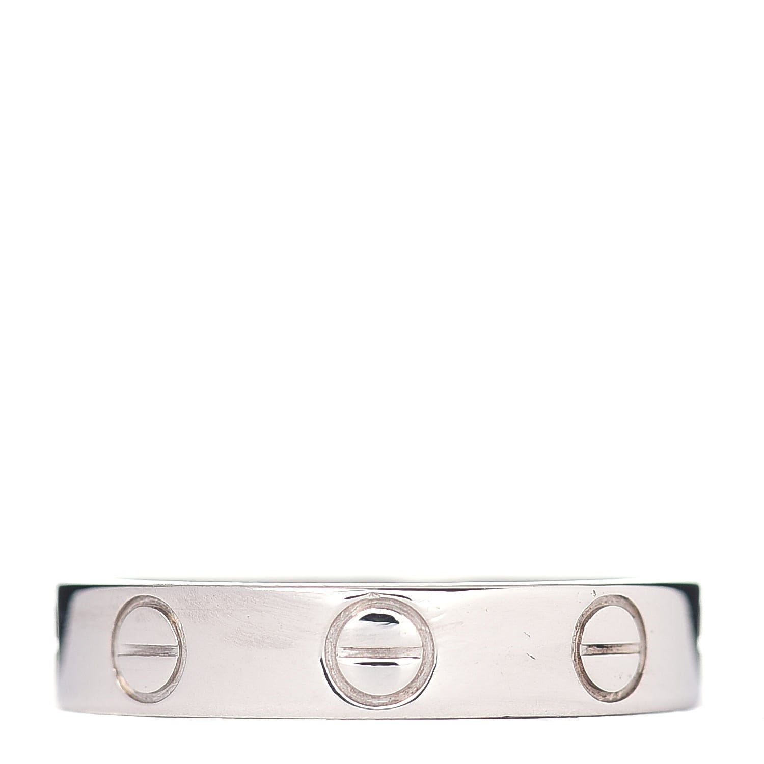 Cartier 18K White Gold 3.5mm LOVE Wedding Band Ring 47 4 3 of 4