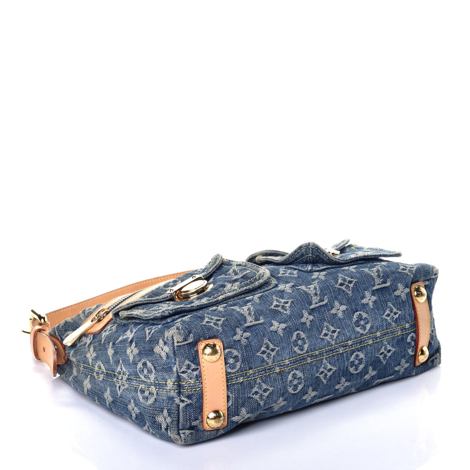 Louis Vuitton Monogram Denim Baggy PM Blue 4 of 10