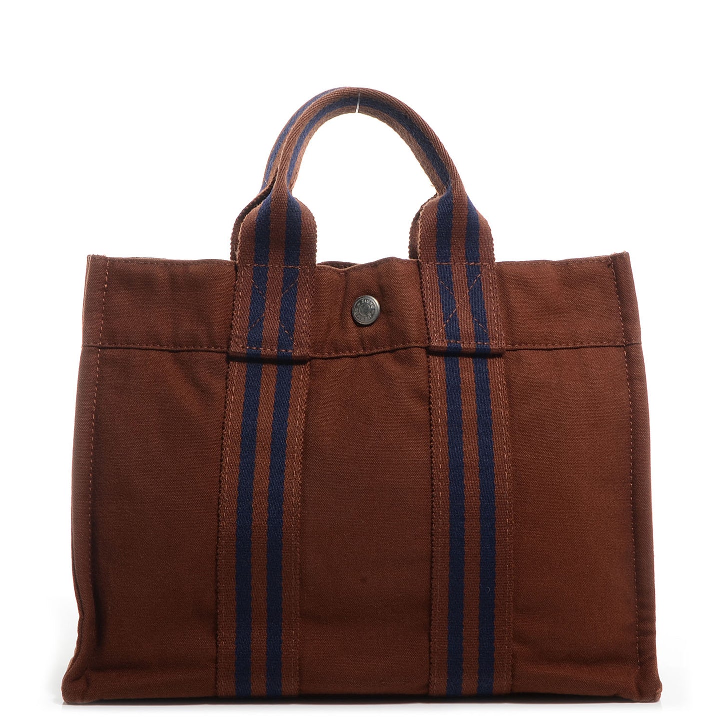 Cotton Canvas Fourre Tout PM Tote Brown