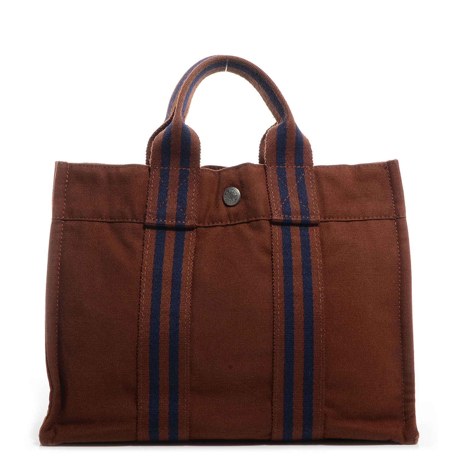 Hermes Cotton Canvas Fourre Tout PM Tote Brown 1 of 10