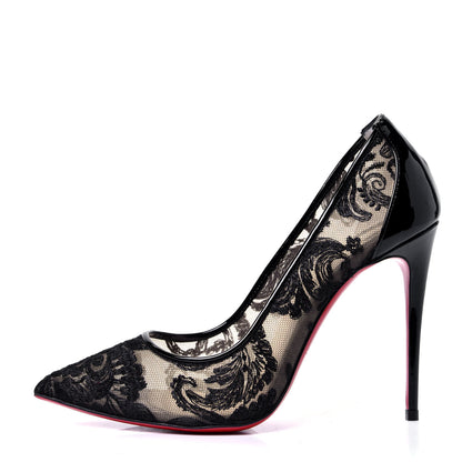 Christian Louboutin Dentelle Chantilly Follies Lace 100 Pumps 36 Black 1 of 10