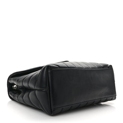 Saint Laurent Calfskin Y Quilted Monogram Small Loulou Chain Satchel Black 4 of 15