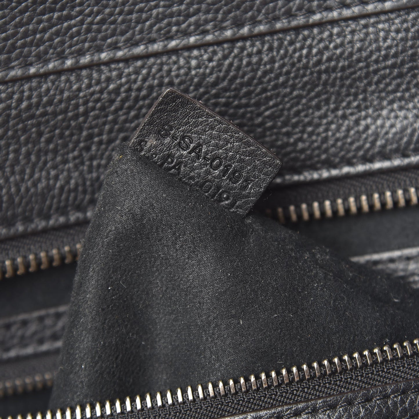 Drummed Calfskin Mini Luggage Black