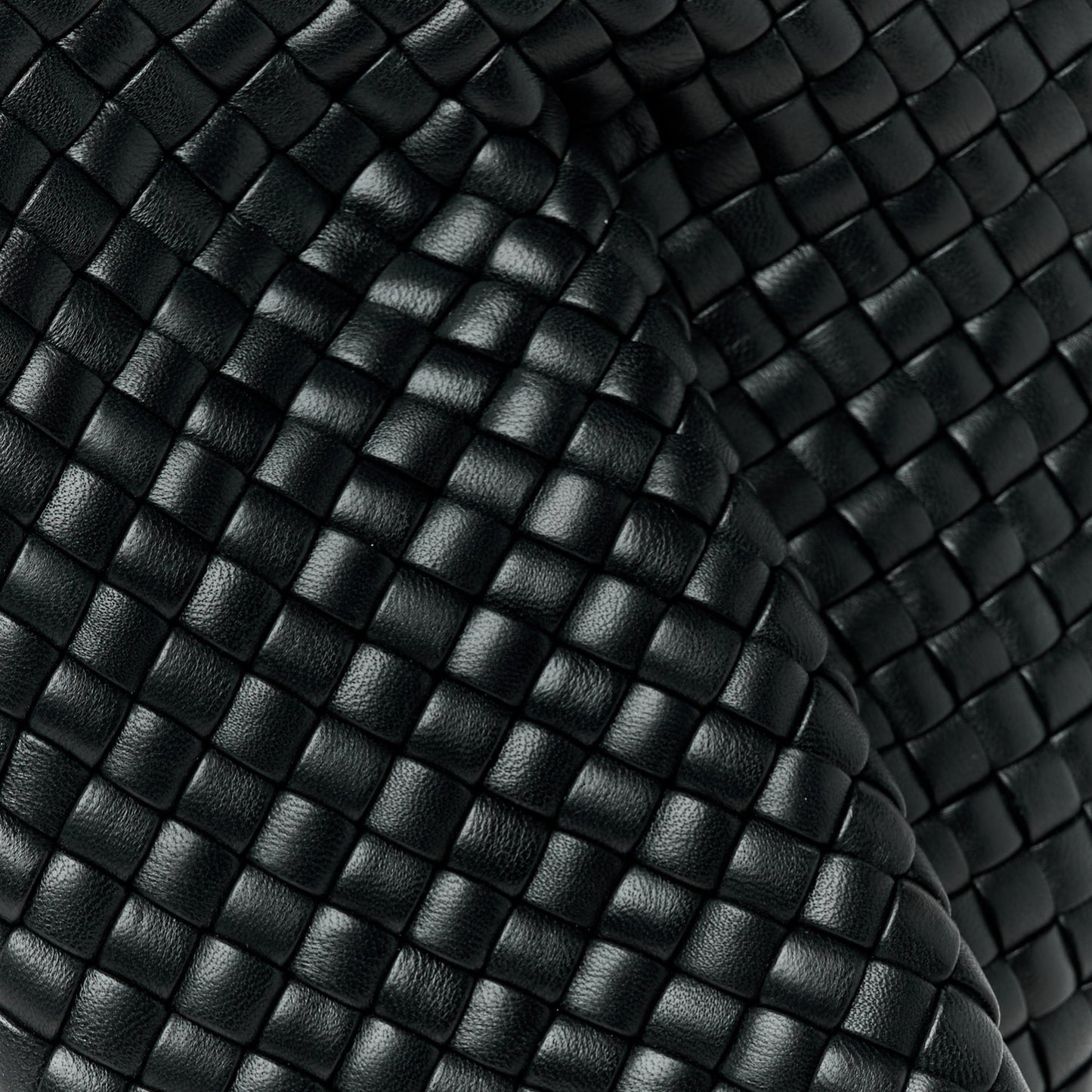 Nappa Intrecciato Crisscross Clutch Black