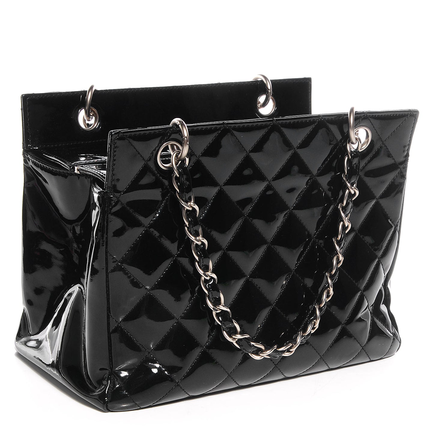 Patent Petit Timeless Shopping Tote PTT Black