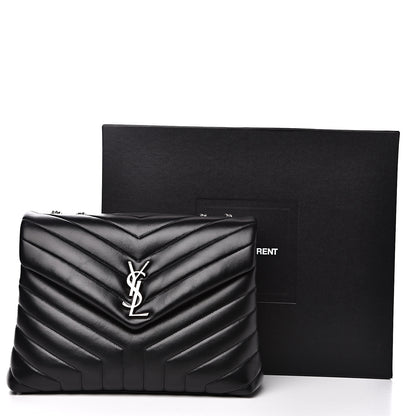 Saint Laurent Calfskin Y Quilted Monogram Medium Loulou Chain Satchel Black 11 of 11