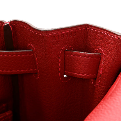 Hermes Togo Kelly Retourne 28 Rouge Vif 7 of 10