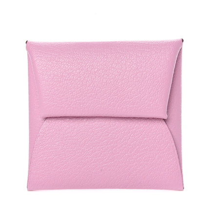 Hermes Chevre Mysore Bastia Coin Purse Mauve Sylvestre 1 of 7