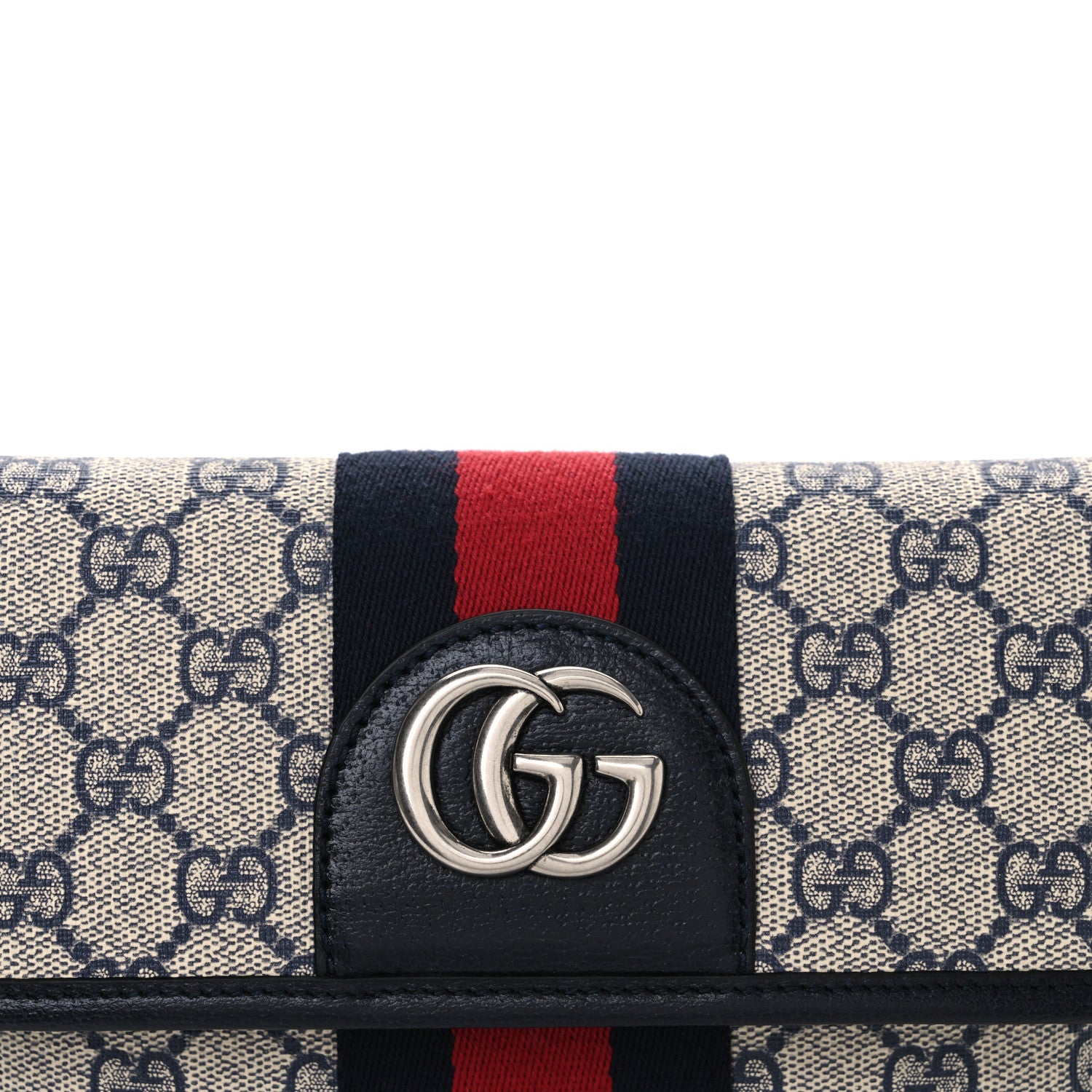 Gucci GG Supreme Monogram Web Small Ophidia Belt Bag 100 40 Beige Navy 8 of 10