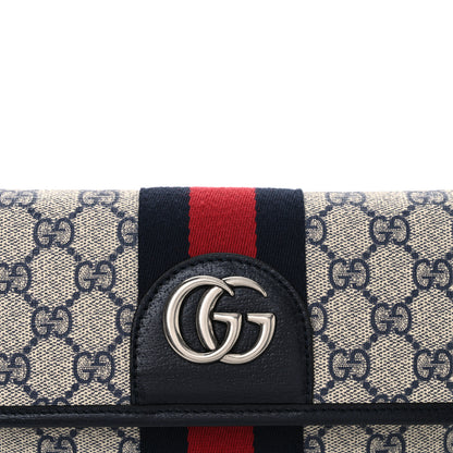 Gucci GG Supreme Monogram Web Small Ophidia Belt Bag 100 40 Beige Navy 8 of 10