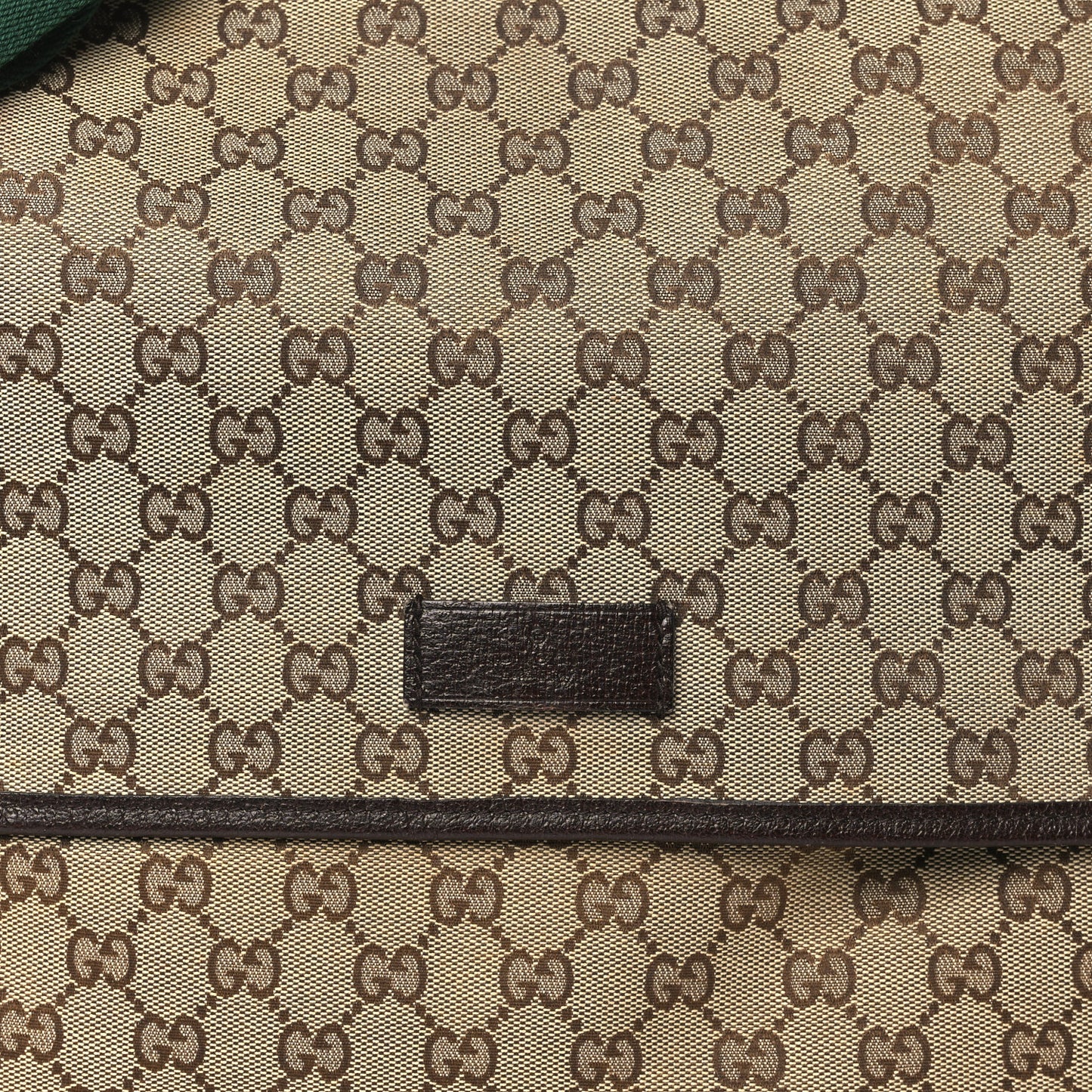 Monogram Web Medium Flap Messenger Beige Dark Brown