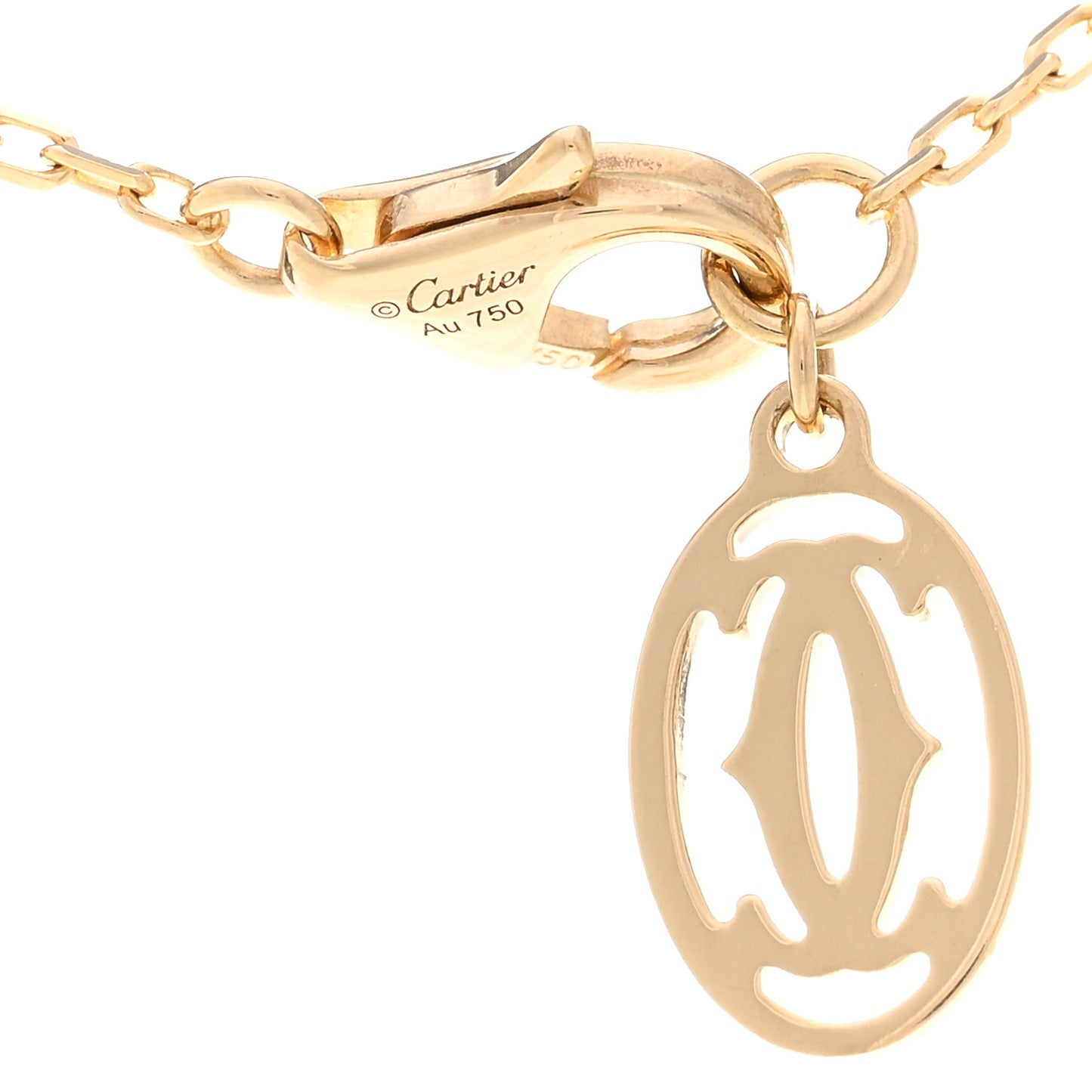 18K Yellow Gold Diamond LM D'Amour Pendant Necklace