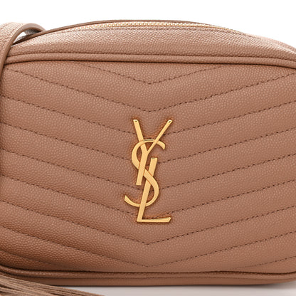 Saint Laurent Grain De Poudre Matelasse Monogram Mini Lou Camera Bag Vintage Peach 7 of 9