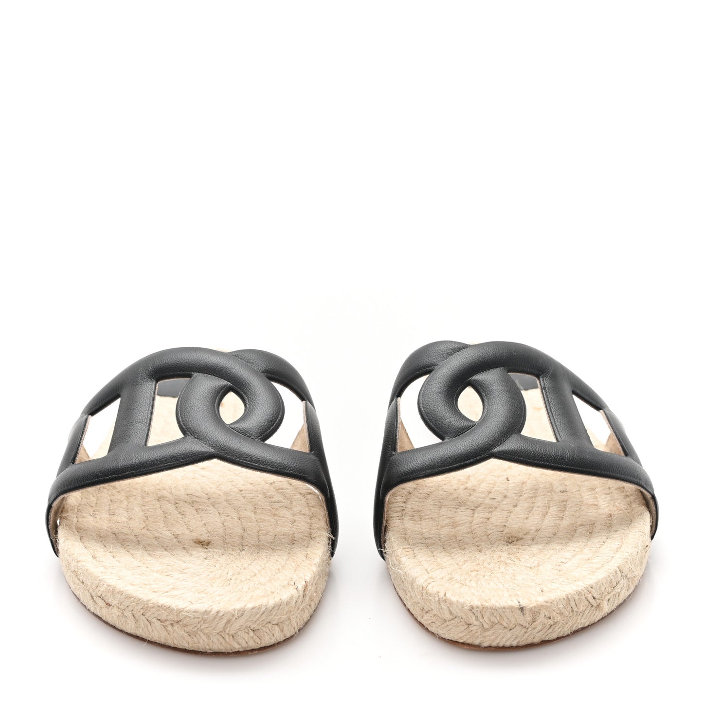 Nappa Famosa Espadrille Sandals 39 Black
