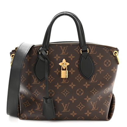 Louis Vuitton Monogram Flower Zipped Tote PM Black 1 of 9