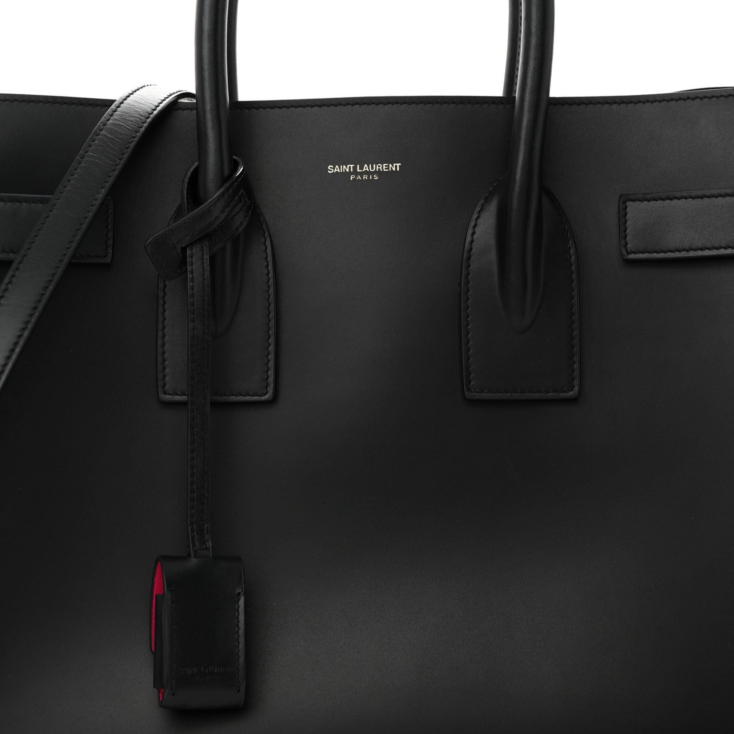 Calfskin Small Sac De Jour Black Fuchsia