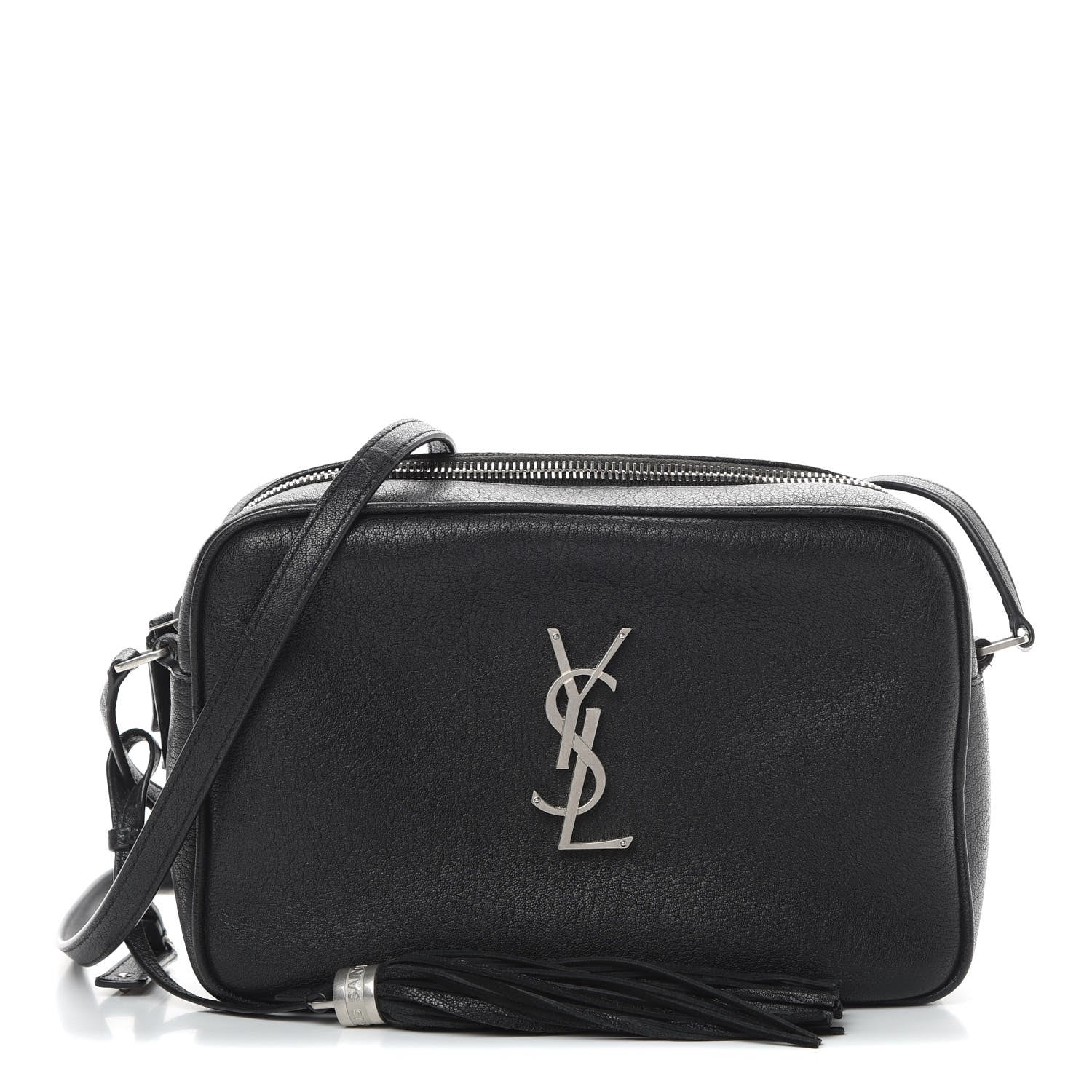 Saint Laurent Lambskin Monogram Small Lou Camera Bag Black 1 of 12