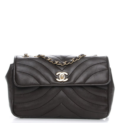 Chanel Lambskin Small Chevron Flap Brown 1 of 7