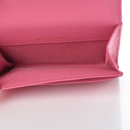 Chanel Caviar Quilted Card Flap Holder Pink 5 of 9