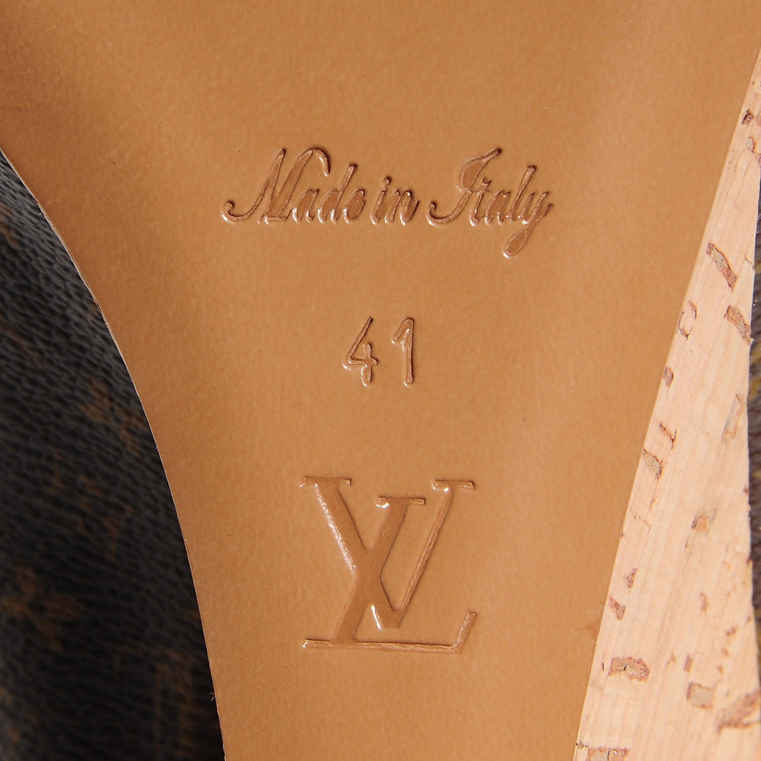 Louis Vuitton Monogram Wedge Bow Rivoli Sandals 41 5 of 5