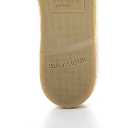 Gucci Nappa Matelasse GG Marmont Espadrille Slide Sandals 37 Cognac 7 of 10