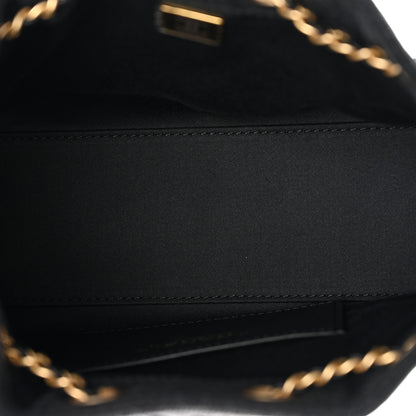 Chanel Washed Denim Quilted Mini Chanel 25 Handbag Black 5 of 11