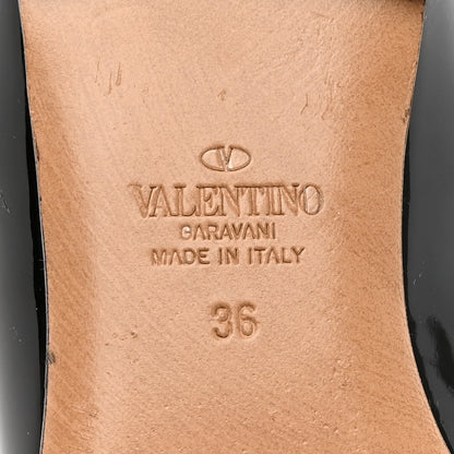 Valentino Garavani Patent Tiptoe Ballerina Flats 36 Black 6 of 12