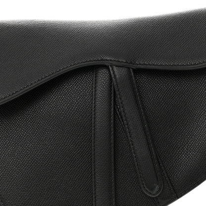 Christian Dior Grained Calfskin Saddle Bag Black 8 of 15