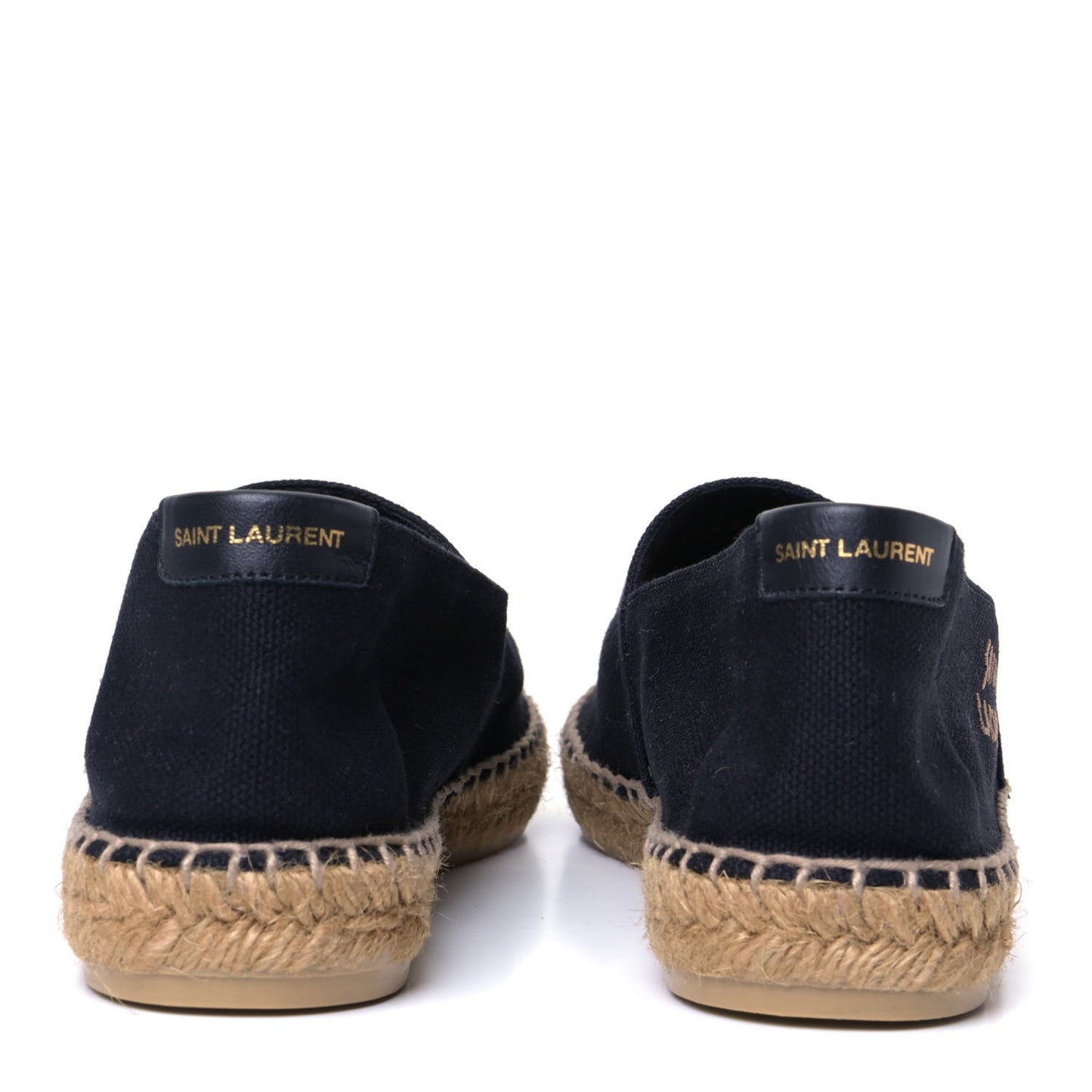 Canvas Nappa Elba Light Logo Embroidered Espadrilles 41 Black